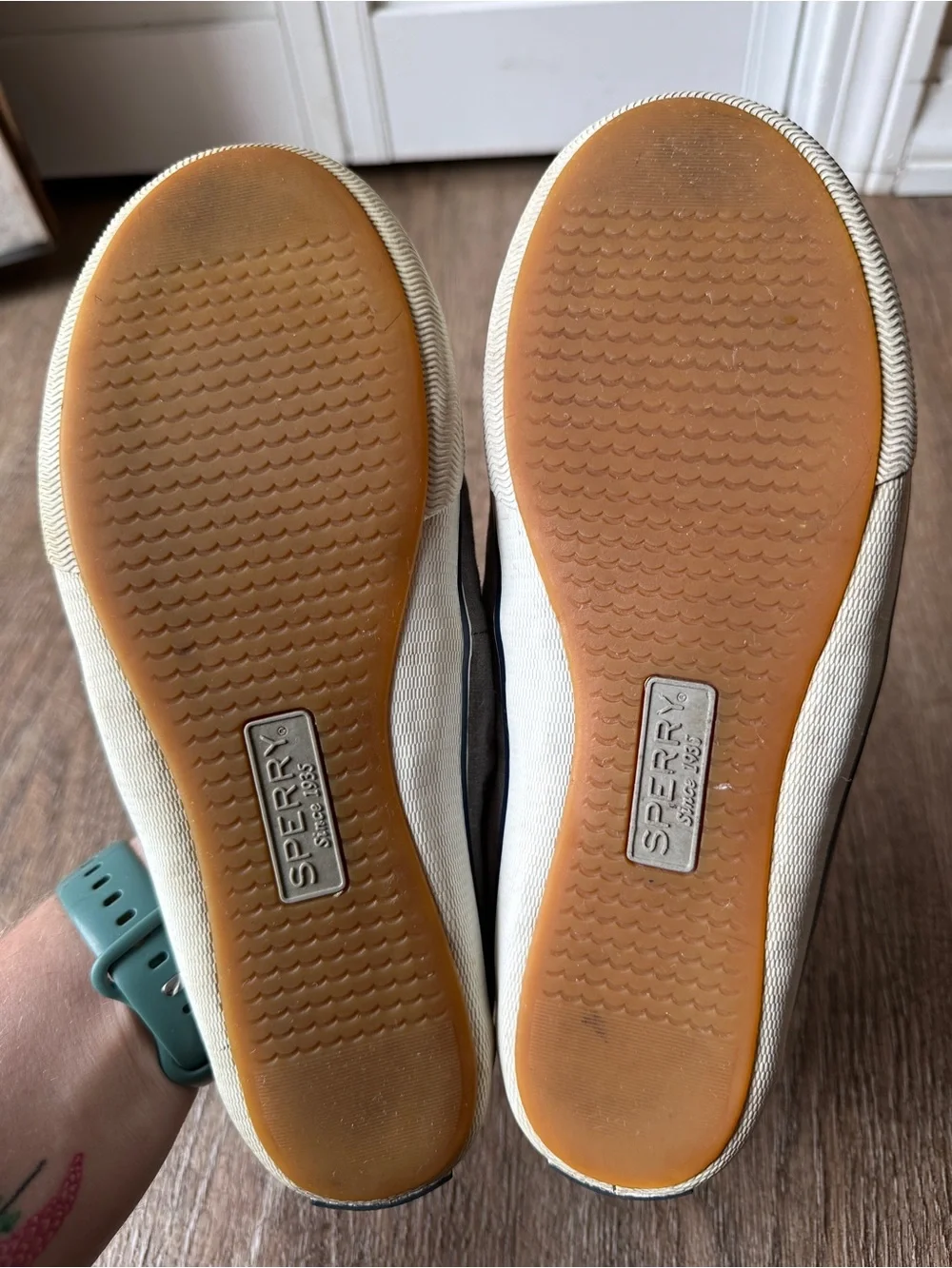 Sperry Top-Sider Lounge Away Gray Canvas Slip On Sneakers Size 7.5